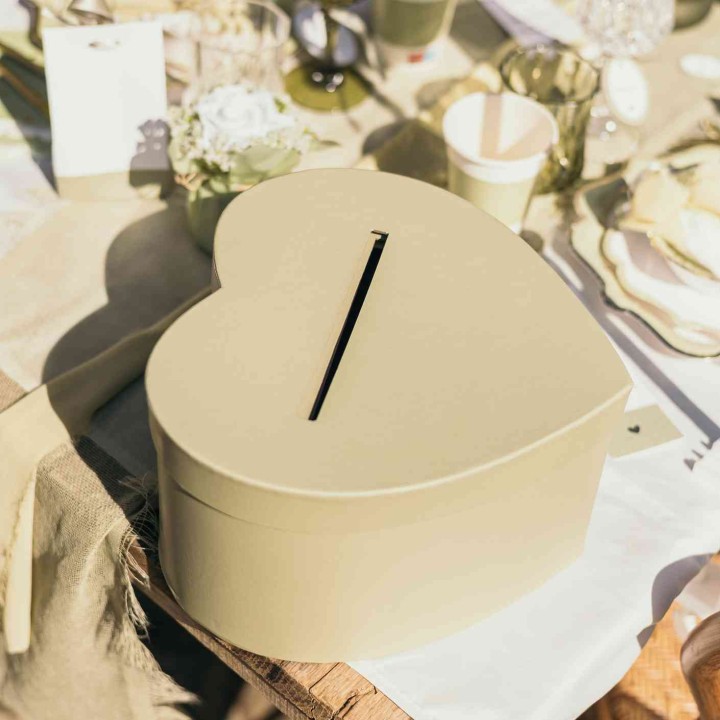 Urne Cœur Verte - Collecte Cadeaux