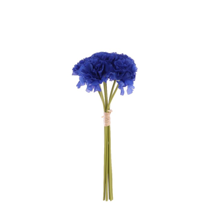 Bouquet 6 Œillets Indigo 32 cm – Décoration Florale
