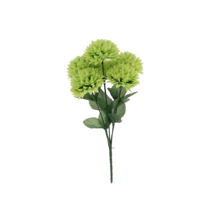 Bouquet 6 Dahlias verts et Feuillage 32 cm – Décoration Florale