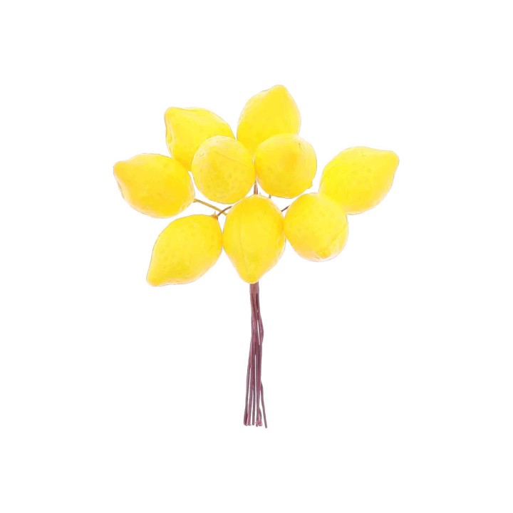 Bouquet 9 Citrons Jaunes 11 cm – Décoration Florale