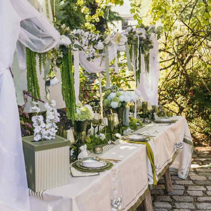 Branche Fleurs de Sureau Vert et Blanc 76 cm – Décoration Florale