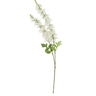 Branche Dauphinelles Blanches et Feuillage 95 cm – Décoration Florale