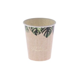 Gobelets Coco Palm x8 – Décoration Tropicale
