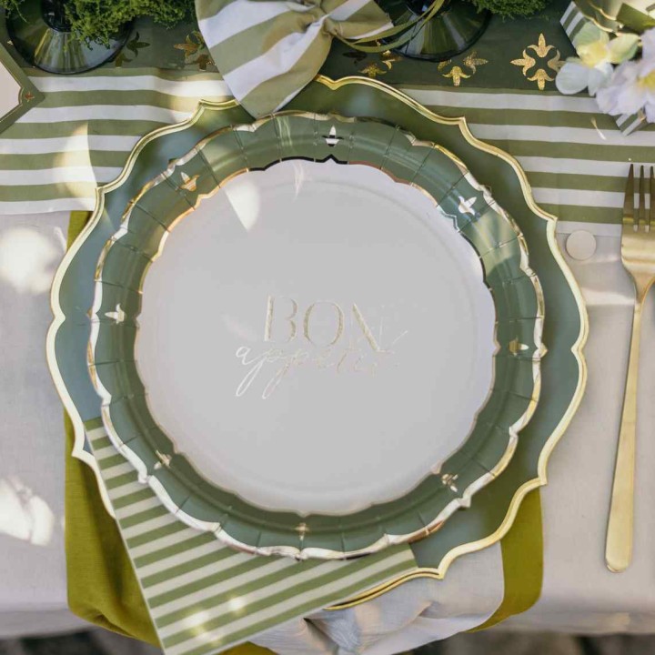 Assiettes GM Jardin à la Française x8 – Décoration Table