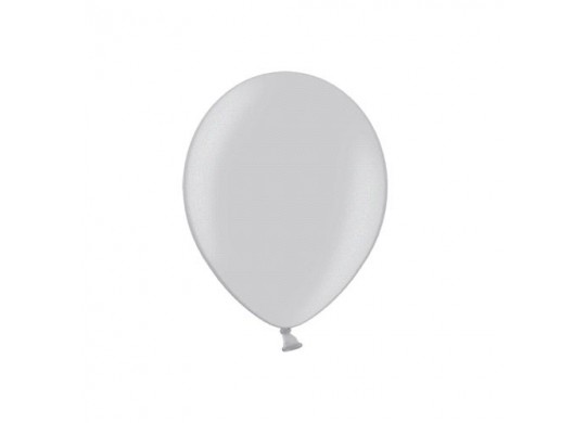 Ballon uni 12 cms métallisé argent x 25