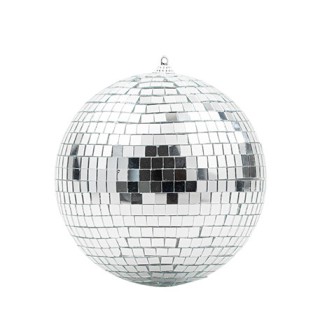 Boule à facettes argent 16 cm - Décoration