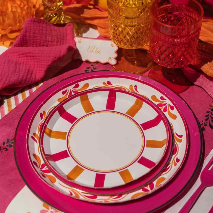 Assiettes Pink Lemonade x8 - Décoration table