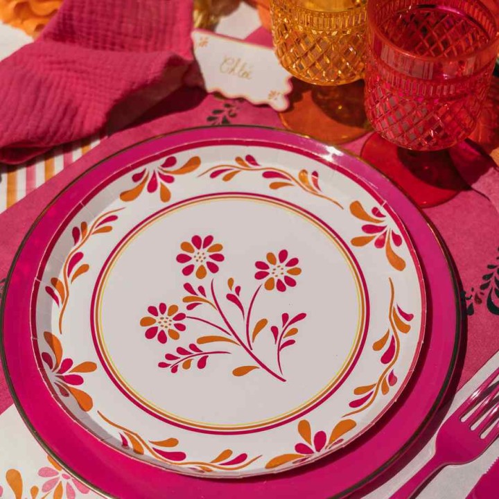 Assiettes Pink Lemonade x8 - Décoration table