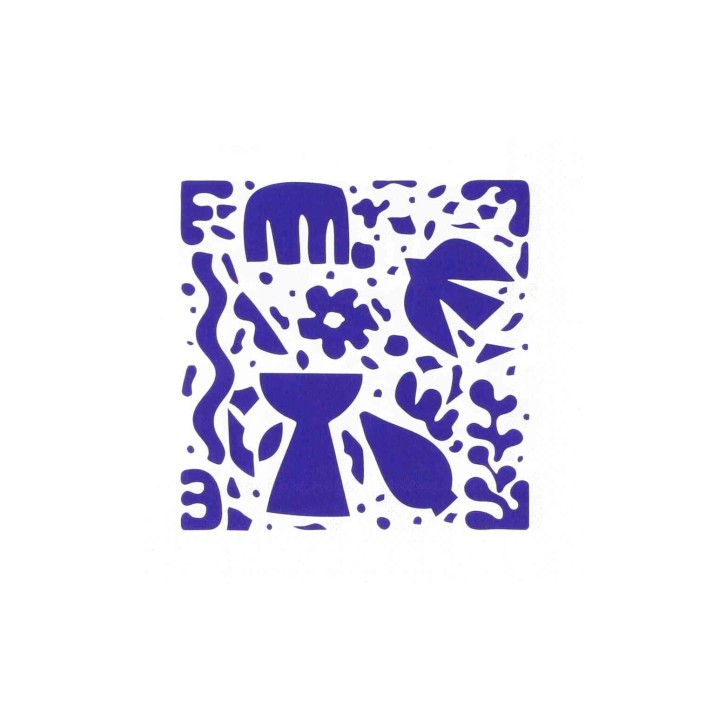 Serviettes Bleu Azur x16 - Décoration table