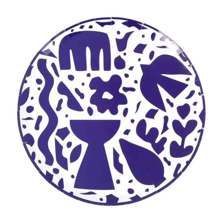 Grandes Assiettes Bleu Azur x8 - Décoration table