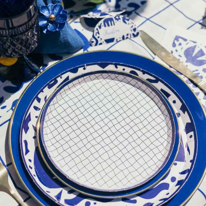 Petites Assiettes PM Bleu Azur x8 - Décoration table