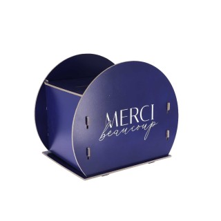 Urne ronde bois « Merci Beaucoup » - Décoration mariage