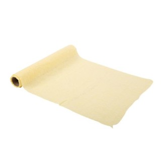 Chemin de table tissu jacquard jaune pâle 28cm x 5m - Décoration table