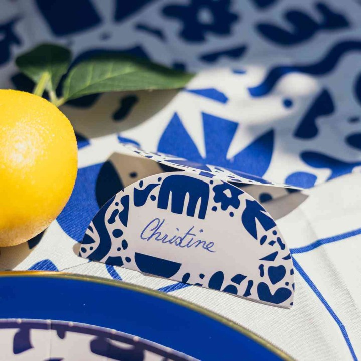 Marque-place Bleu Azur x10 - Décoration table