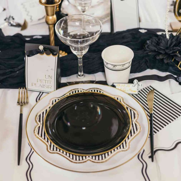 Gobelets Black and White x8 - Décoration table
