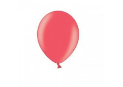 Ballon uni 12 cm métallisé rouge