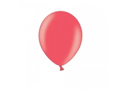 Ballon uni 12 cm métallisé rouge x 25