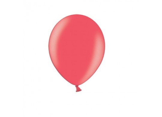 Ballon uni 12 cm métallisé rouge x 25