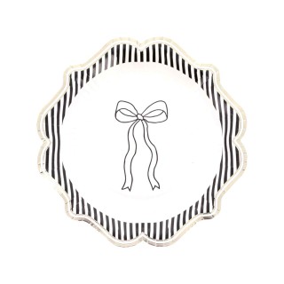 Assiettes GM Black and White x8 - Decoration table