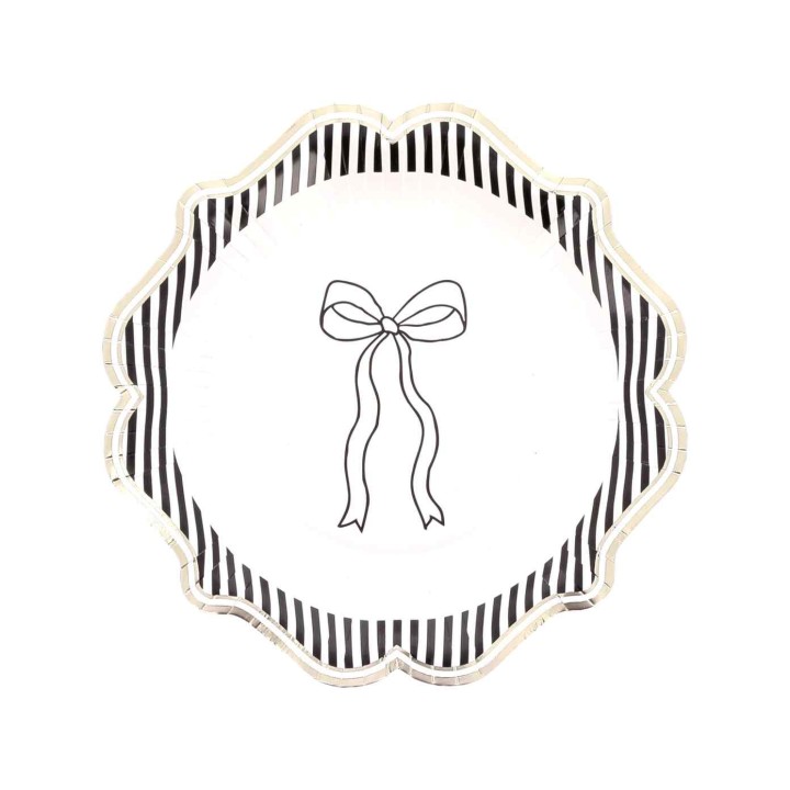 Assiettes GM Black and White x8 - Decoration table