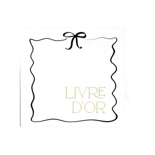 Livre d’or Black and White doré - Souvenirs mariage
