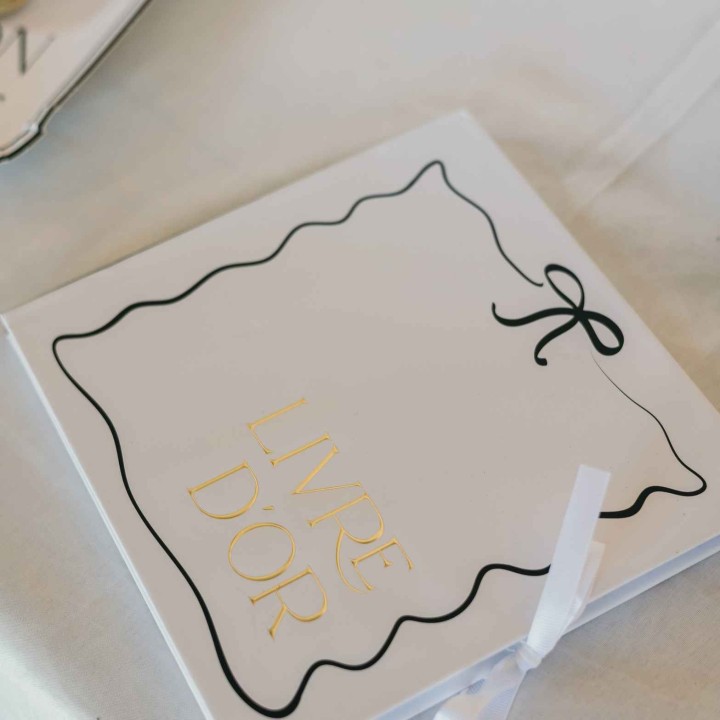 Livre d’or Black and White doré - Souvenirs mariage