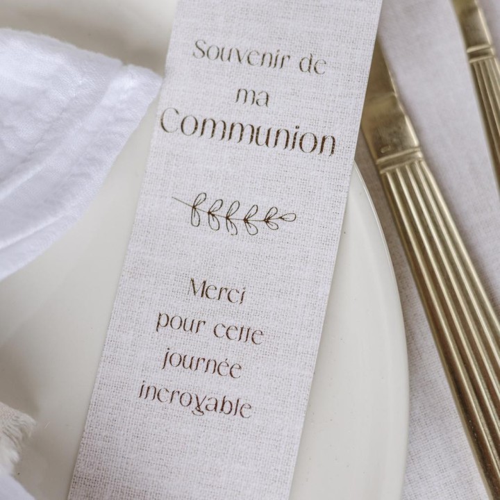 Marque-pages communion effet lin x10 - Cadeaux invités