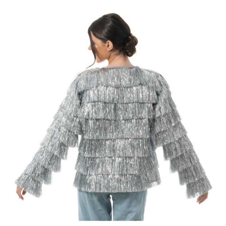 Veste scintillante à franges femme - Costume