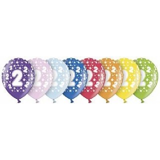 Ballon anniversaire 2 ans x 6