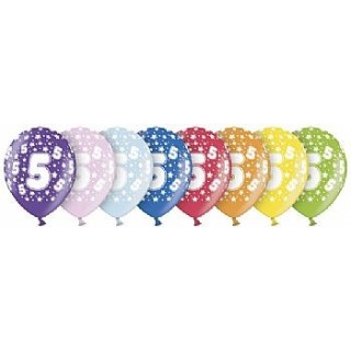 Ballon anniversaire 5 ans x 6