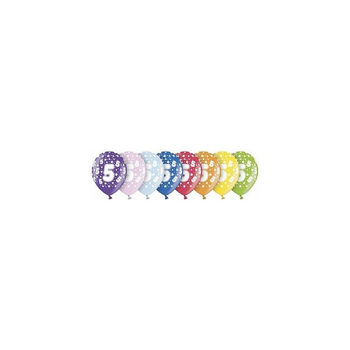 Ballon anniversaire 5 ans x 6