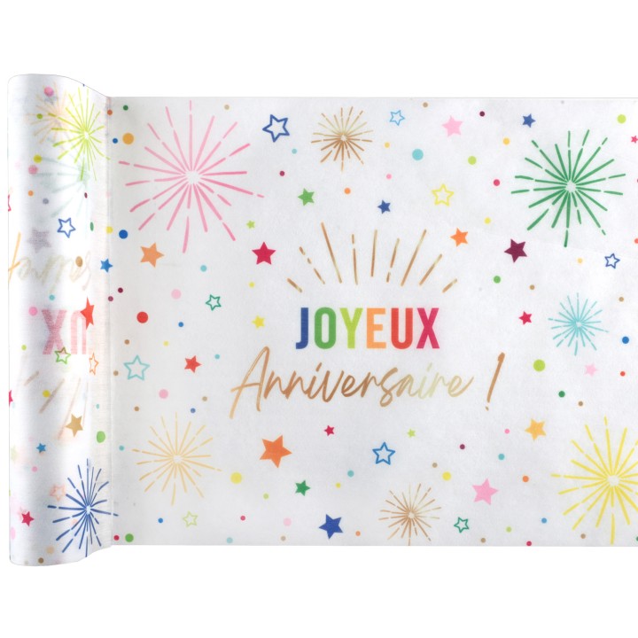 Chemin de table anniversaire Festicolor - Décoration Anniversaire