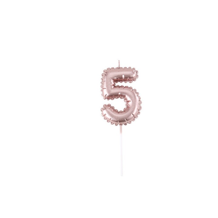 Bougie chiffre effet ballon 8 cm - Décoration anniversaire