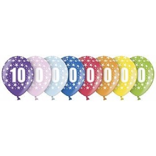 Ballon anniversaire 10 ans x 6