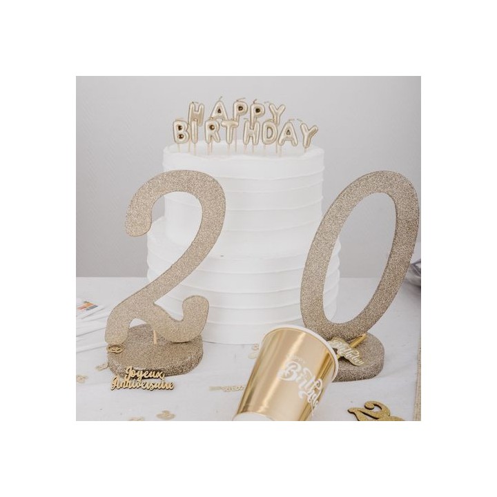 Bougie Happy Birthday effet ballon - Décoration anniversaire