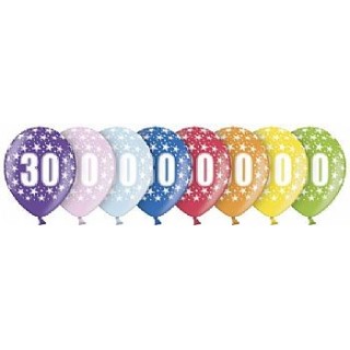 Ballon anniversaire 30 ans x 6