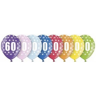 Ballon anniversaire 60 ans x 6