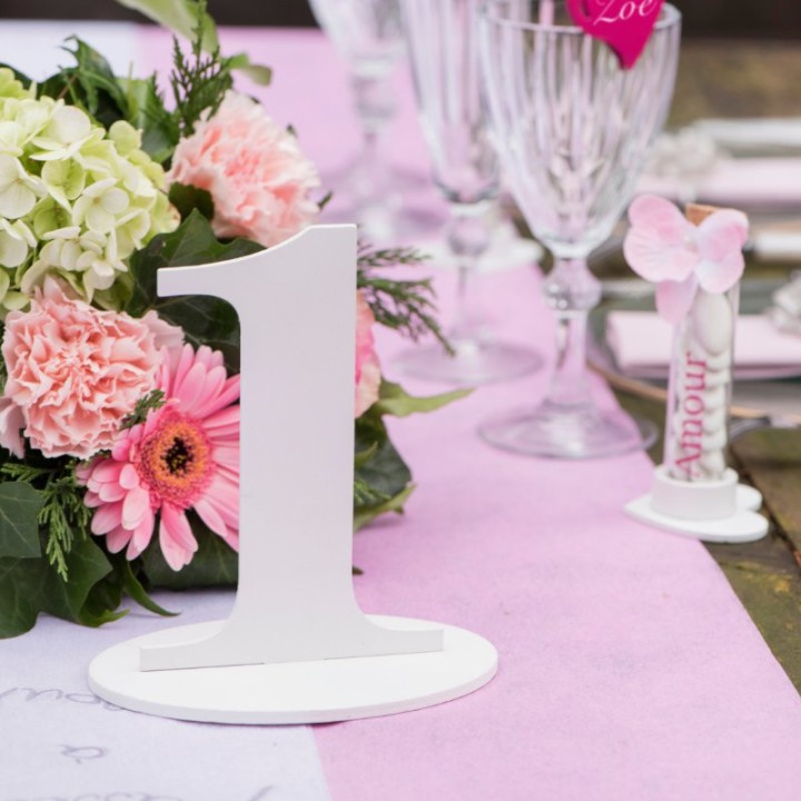 Marque-table chiffre bois 16 cm - Décoration de table