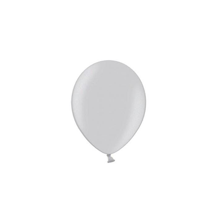 Ballon uni 27 cm métallisé argent x 50