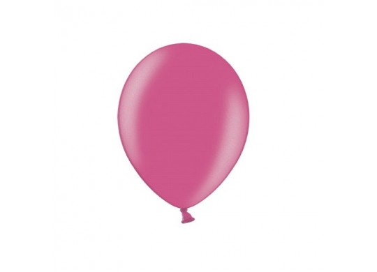 Ballon uni 27 cm métallisé fuchsia x 50