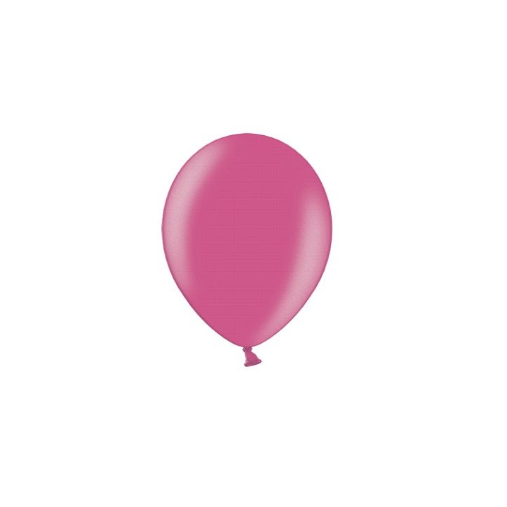 Ballon uni 27 cm métallisé fuchsia x 50