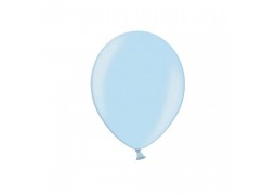 Ballon uni 27 cm métallisé bleu ciel x 50