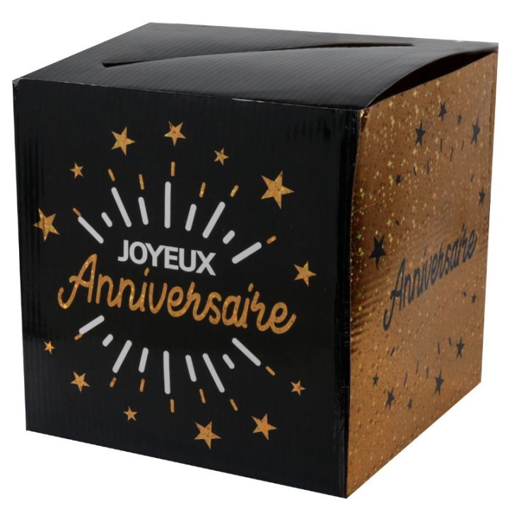 Tirelire anniversaire étincelant 20 cm - Décoration table