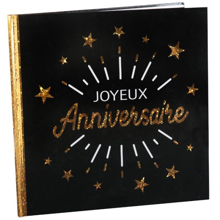 Livre d’or anniversaire étincelant 20 pages - Décoration table