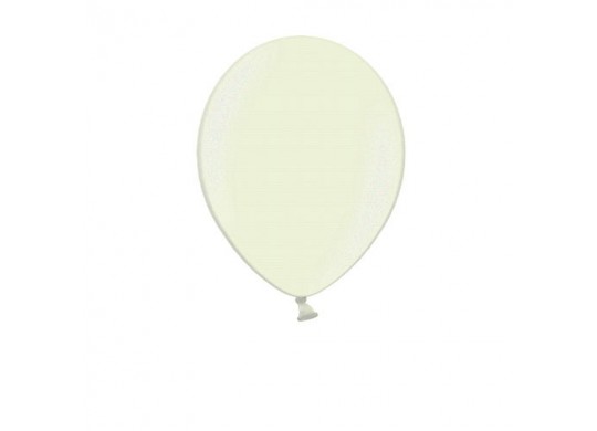 Ballon uni 27 cm métallisé ivoire x50