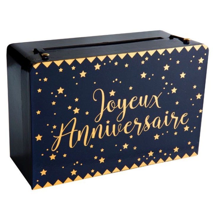 Tirelire anniversaire métallisée - Décoration anniversaire