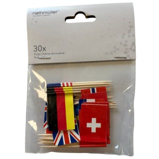 Pics drapeaux x30 - Accessoires cocktail