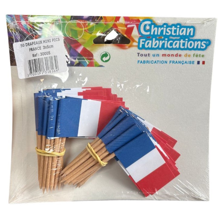 Mini pics drapeau France - Décoration apéritif