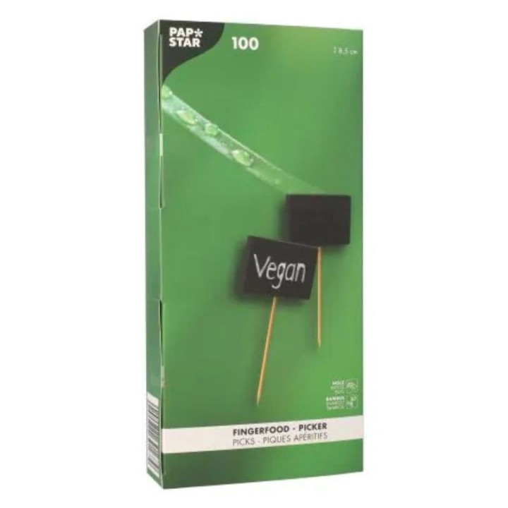 Piques ardoise bambou 8,5 cm - Accessoire buffet