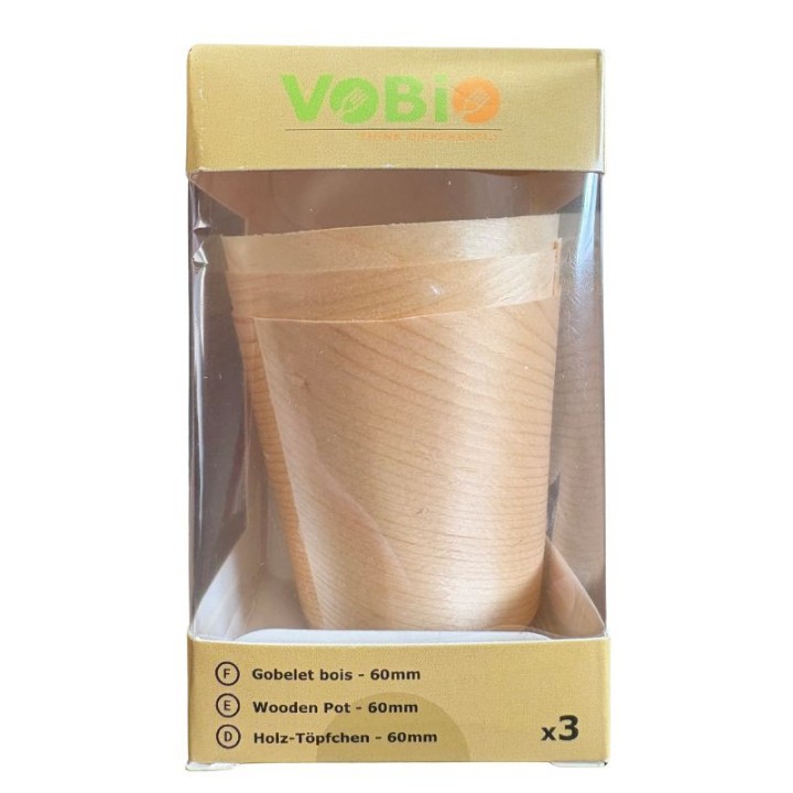 Gobelet bois x3 - Présentation buffet